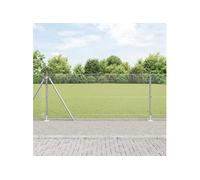 Vidaxl Ensemble De Poteaux De Clôture 2 Pièces Acier Galvanisé 10 X 1 M