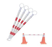 Ensemble de poteaux de délimitation télescopiques - Barre de cônes de signalisation Extensible de 1,2 à 2 m, 20 pièces, barrière de sécurité Flexible en PVC pour l'entraînement Sportif et Le