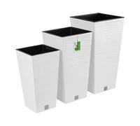 Ensemble de pots de fleurs Prosperplast Furu blanc