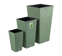 Ensemble de pots de fleurs verts Prosperplast Furu SQUARE