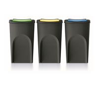 Keden Système de tri Sortibox 3 x 35 L plastique noir