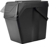 Ensemble de poubelles - Système de tri des déchets, lot de 4 - 25 l par poubelle - Pour le tri des déchets - Ménage et bureau