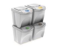 NABBI Poubelle (4 pcs) pour déchets séparés IKWB25S4 25 l - anthracite