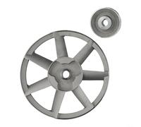 Ensemble de poulies triangulaires en métal de type A pour compresseurs d'air de 265 mm et 300 mm de diamètre avec poulie moteur assortie (type 265)
