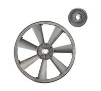 Ensemble de poulies triangulaires en métal de type A pour compresseurs d'air de 265 mm et 300 mm de diamètre avec poulie moteur assortie (type 300)
