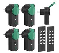 Ensemble de prises Funk, indice de protection IP44, comprenant 5 prises et 2 télécommandes, puissance de 3680 W