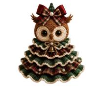 Ensemble de projets de crochet d ' arbre de Noël, G | Décor d ' ornement pour débutant adulte avec détails de personnages d ' animaux pour affichage ou de table