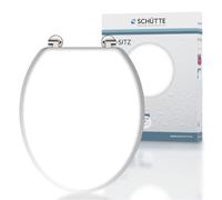 Ensemble de protections de cuvette de toilette avec noyau en bois, blanc, forme ovale, 38 x 43 cm