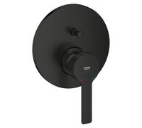 Ensemble de protections pour robinet de douche/baignoire à levier unique, avec commutation 2 voies, finition noir mat