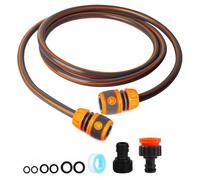 Ensemble de raccordement de tuyau pour enrouleur de tuyau d'arrosage, kit de raccord de tuyau comprenant filetage mâle de 1,9 cm, adaptateur de robinet 2 en 1, adaptateur d'extrémité de tuyau de 1,27