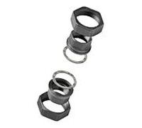 Ensemble de raccords de pompe en fonte malléable Hermann Schmidt 14372375 DN 32, 1 1/4", noir