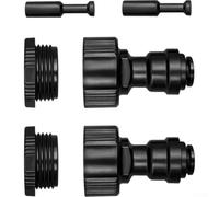 Ensemble de raccords d'irrigation noirs de 8 mm | Tuyau à connexion rapide pour brumisation de jardin - Adaptateurs d'humidification de serre