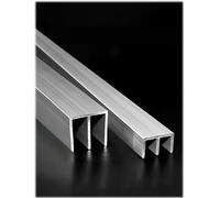Ensemble de rails de porte coulissante en aluminium for panneaux de 2 à 5 mm, rail métallique for porte de placard supérieure et inférieure for armoire, vitrine, portes coulissantes(79inch)