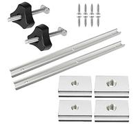 Ensemble de rails en T pour le travail du bois, 2 rails en T en aluminium, 2 glissières M8, 2 glissières M6, 2 poignées en plastique M8, 8 vis pour outils de menuiserie (500 mm)