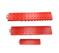 Ensemble de rangement de douilles pour entraînement de 6,35 mm, 176 emplacements en plastique pour douilles métriques et SAE profondes, outil de rangement rouge pour garage, atelier, mécanicien