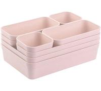 Ensemble de rangement rose, 8 pièces, ajustable, sans BPA, en plastique