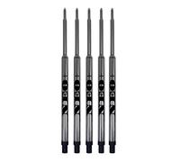 - Ensemble de recharges pour stylo à bille Waterman Recharge de stylo à bille à pointe moyenne. SET OF 5 BLACK INK