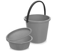 Ensemble de récipients Eimer avec couvercle - 5/13 litres - 3 pièces - Plastique