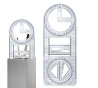 Ensemble de règles - ABS 24 x 9,5 cm | Pochoirs à dessin multifonctionnels | Modèle de dessin pour l'école, le bureau, les projets artistiques, le bricolage, le dessin , la maison, les