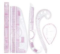 Ensemble de règles courbes françaises, en plastique transparent, conception flexible, haute précision, idéal pour la confection, ensemble de 6 pièces