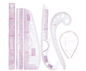 Ensemble de règles courbes françaises, en plastique transparent, conception flexible, haute précision, idéal pour la confection, ensemble de 6 pièces