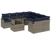 Ensemble de repas vidaXL, 9 pièces, couleur gris