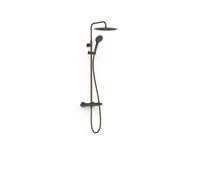 Ensemble de robinet thermostatique mural à 2 voies pour douche Noir bronze - TRES 19038705KMB