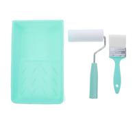 Ensemble de Rouleaux à Peinture Mini avec Bac, Rouleau en Mousse et | Réutilisable en Plastique, pour Peinture à Craie, Portes et Murs, Usage Bricolage Maison