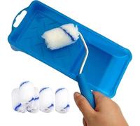 Ensemble de rouleaux de peinture | Ensemble d'outils portables et réglables - Kit de rouleau de peinture pour maison, intérieur, armoire, porte, mur, plafond, intérieur et extérieur