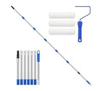 Ensemble de rouleaux de peinture pour maison | Pinceau réglable à poils | Rouleau de peinture étendu pour maison, intérieur, plafond, chambre, sol, porte, terrasse, meubles, placard