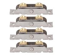 Ensemble de Rouleaux de Porte de Patio Coulissant - 4pcs Roues de Roulement à Billes en Acier Inoxydable pour Portes en Verre, Durable et Résistante à l'érosion (Roue concave)