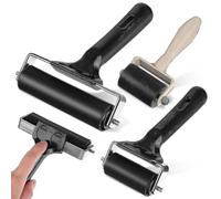 Ensemble De Rouleaux En Caoutchouc De Haute Qualité Pour La Peinture, La Gravure, La Teinture Et La Création De Papier Peint ¿ 3 Tailles Disponibles