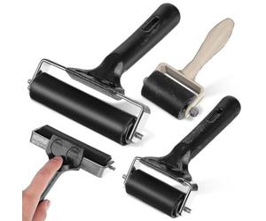 Ensemble De Rouleaux En Caoutchouc De Haute Qualité Pour La Peinture, La Gravure, La Teinture Et La Création De Papier Peint ¿ 3 Tailles Disponibles