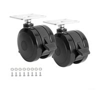Ensemble de roulettes verrouillables pour barbecue, support stable, avec plaque et vis, compatible avec Weber pour barbecues Spirit 200/300 à partir de 2013 (69828), Roulette verrouillable avec 8 vis