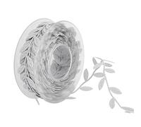 Ensemble de rubans transparents, Rouleau De Garniture Feuilles 15m, Guirlande Bande En Tissu, Ruban Décoration Fête À Faire Soi-même, Emballage Cadeau