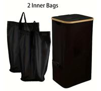 Ensemble de sacs de recyclage comprenant 2 sacs de 100 litres de capacité et une sacoche de transport amovible
