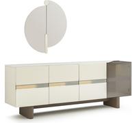 Ensemble de salle à manger 2 pièces – Buffet moderne avec miroir assorti