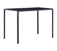 Ensemble de salle à manger 5 pièces en verre trempé gris table 4 chaises | Verre haute résistance, housse en cuir synthétique, siège rembourré, design moderne