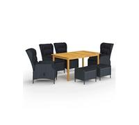 Ensemble de Salle à Manger de Jardin 7 pcs Mobilier à Dîner de Patio Salon de Jardin Table et Chaises de Repas 3067844