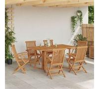 Ensemble de salle à manger de jardin en bois massif bois G