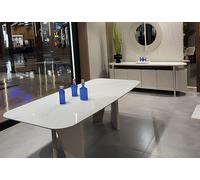 Ensemble de salle à manger élégant Table à manger raffinée Console en bois Miroir