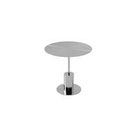 Ensemble de salle à manger en acier inoxydable avec fauteuils et table basse pour bar, café et bistrot