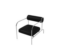 Ensemble de salle à manger en acier inoxydable avec fauteuils et table basse pour bar, café et bistrot