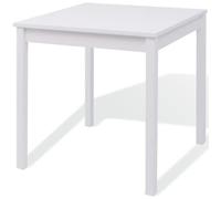 Ensemble de salle à manger - KAI - 5 pièces - Table carrée - Bois massif - Blanc