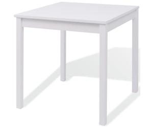 Ensemble de salle à manger - KAI - 5 pièces - Table carrée - Bois massif - Blanc