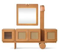 Ensemble de salle à manger moderne avec table et chaises élégantes Buffet avec miroir