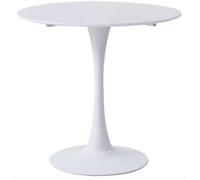Ensemble de salle à manger rond - Blanc - Tissu microfibre - Housse de meubles - Style scandinave - 80 cm