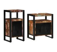 Ensemble de salle de bain 2 pièces en bois massif recy esign élégant, lignes épurées, convient aux petites et grandes salles de bain, style moderne