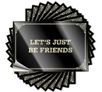 Ensemble de salle de bain avec citation | Mur rétro Let's Just Be Friends for Maths (8 x 12 cm)