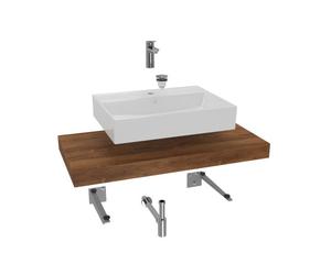 Ensemble de salle de bain Grohe avec lavabo Dolce 100x8x50 cm chêne charleston KSETDO14